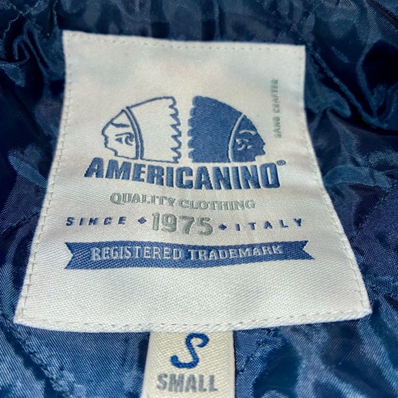 Men's Blue Bomber Jacket - Picture 3 of 4